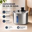 Fonte Automática Silenciosa 3L para Cães e Gatos Inox