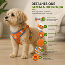 Coleira Peitoral Colete com Guia Para Cachorros