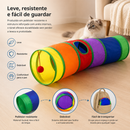 Túnel Interativo Colorido Para Gatos e Pets