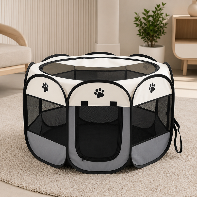 Cercadinho Pet Dobrável – O Cantinho Dele Onde Você Estiver