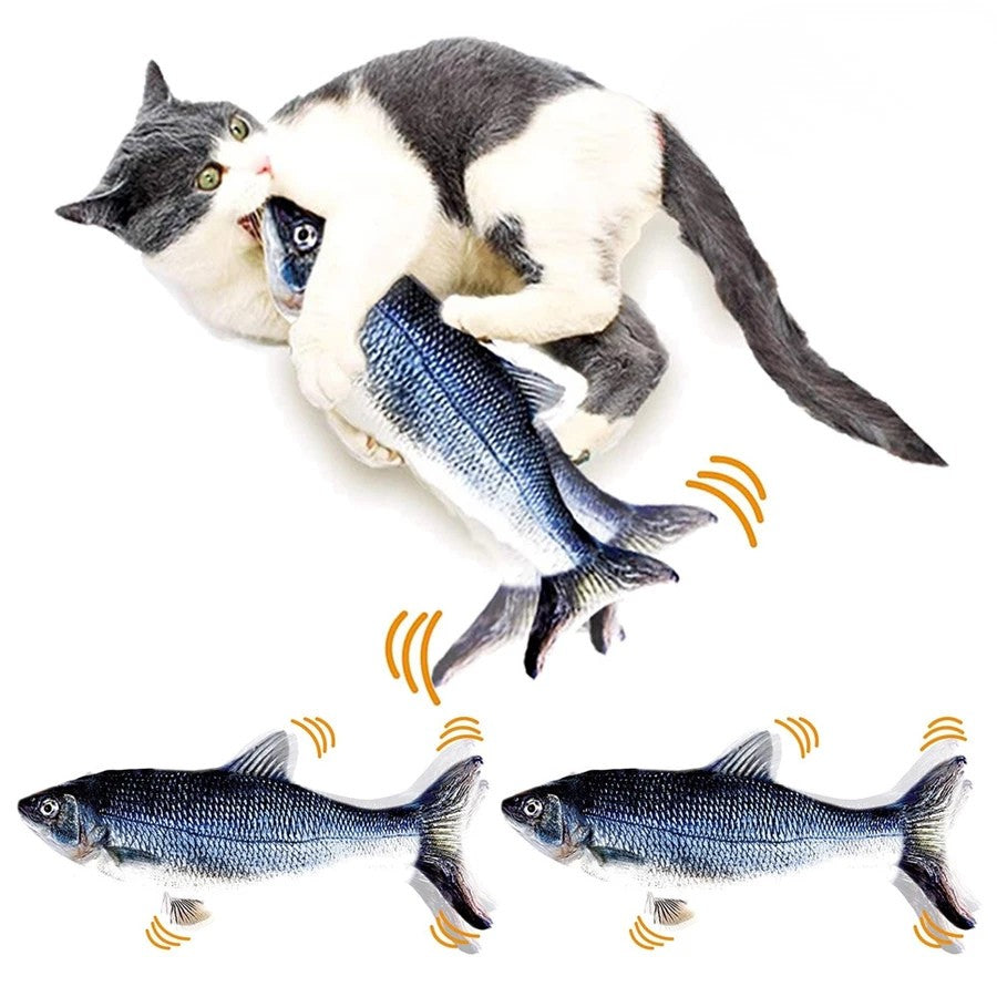 Brinquedo Peixe Elétrico Interativo Recarregável para Gatos – Dory Pet