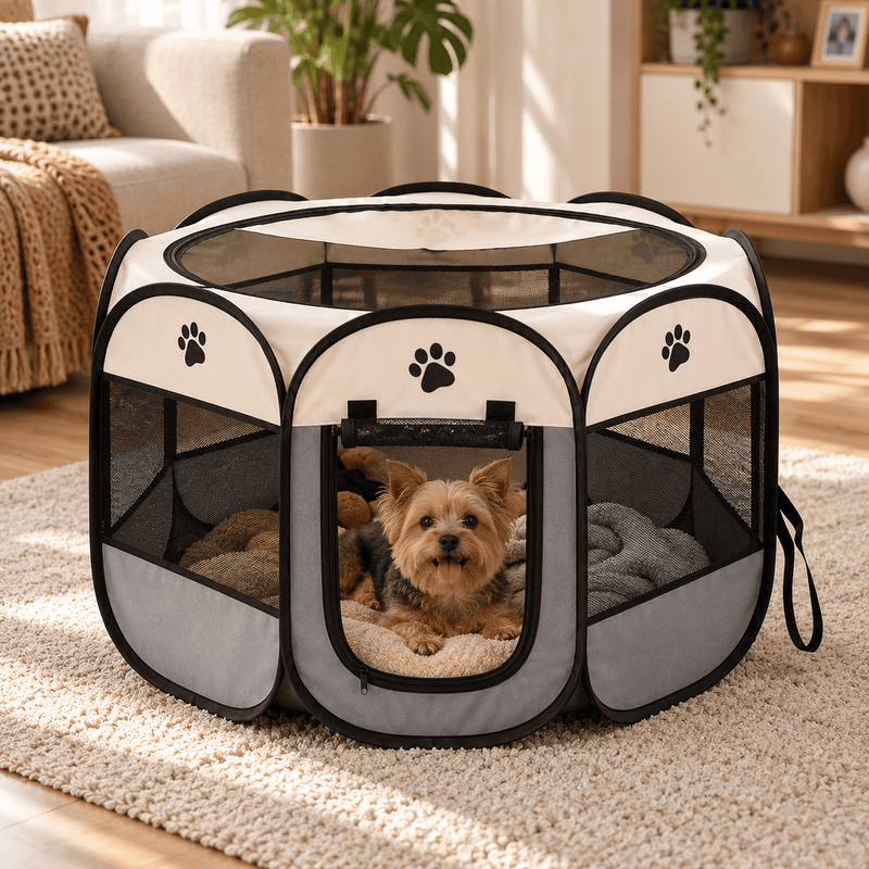 Cercadinho Pet Dobrável – O Cantinho Dele Onde Você Estiver