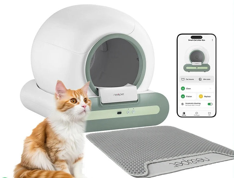 Caixa de Areia Inteligente Autolimpante 65L com App e Desodorização Iônica – Dory Pet