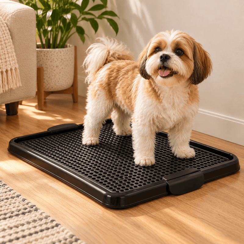 Sanitário Canino com Grade – Xixi no Lugar Certo, Patas Mais Secas