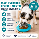 Comedouro Interativo 2 em 1 para Cães – Come Mais Devagar e Depois Brinca