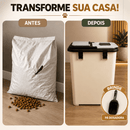 Porta Ração Hermético 15 kg – Chega de Ração Aberta e Mal Armazenada