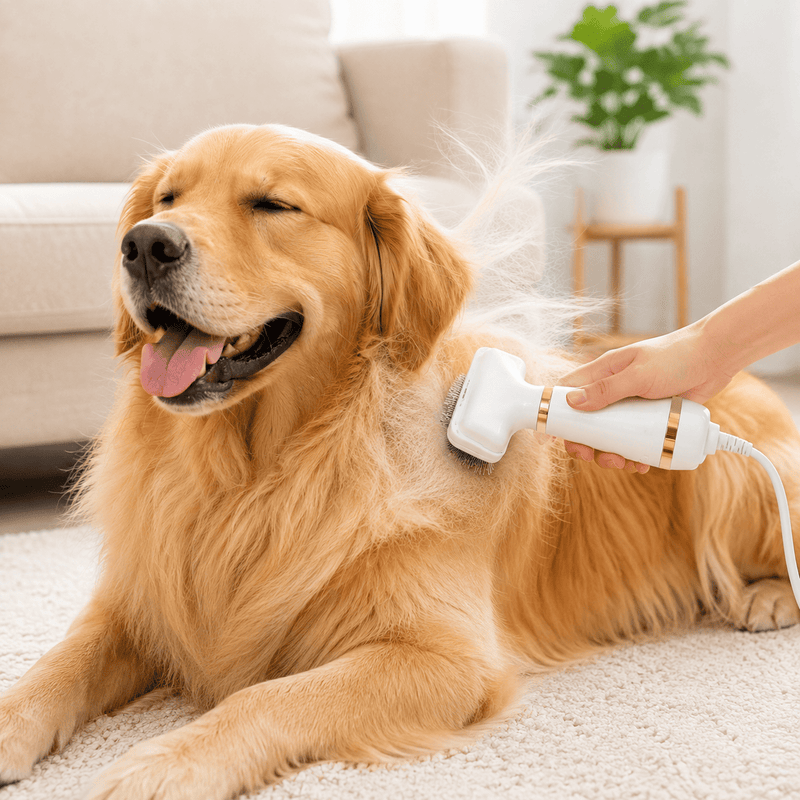 Escova Secadora Pet 2 em 1 - Seque e Escove ao Mesmo Tempo