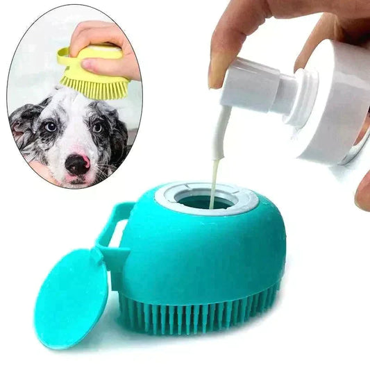 Escova de Banho com Dispenser de Shampoo para Pets - Dory Pet