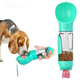Garrafa Portátil Pet 4 em 1 – Bebedouro + Comedouro + Porta-Ração + Coletor – Dory Pet