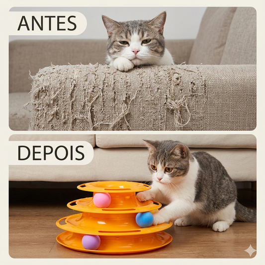 Torre Interativa de Bolinhas | Acabe com o tédio do seu gato