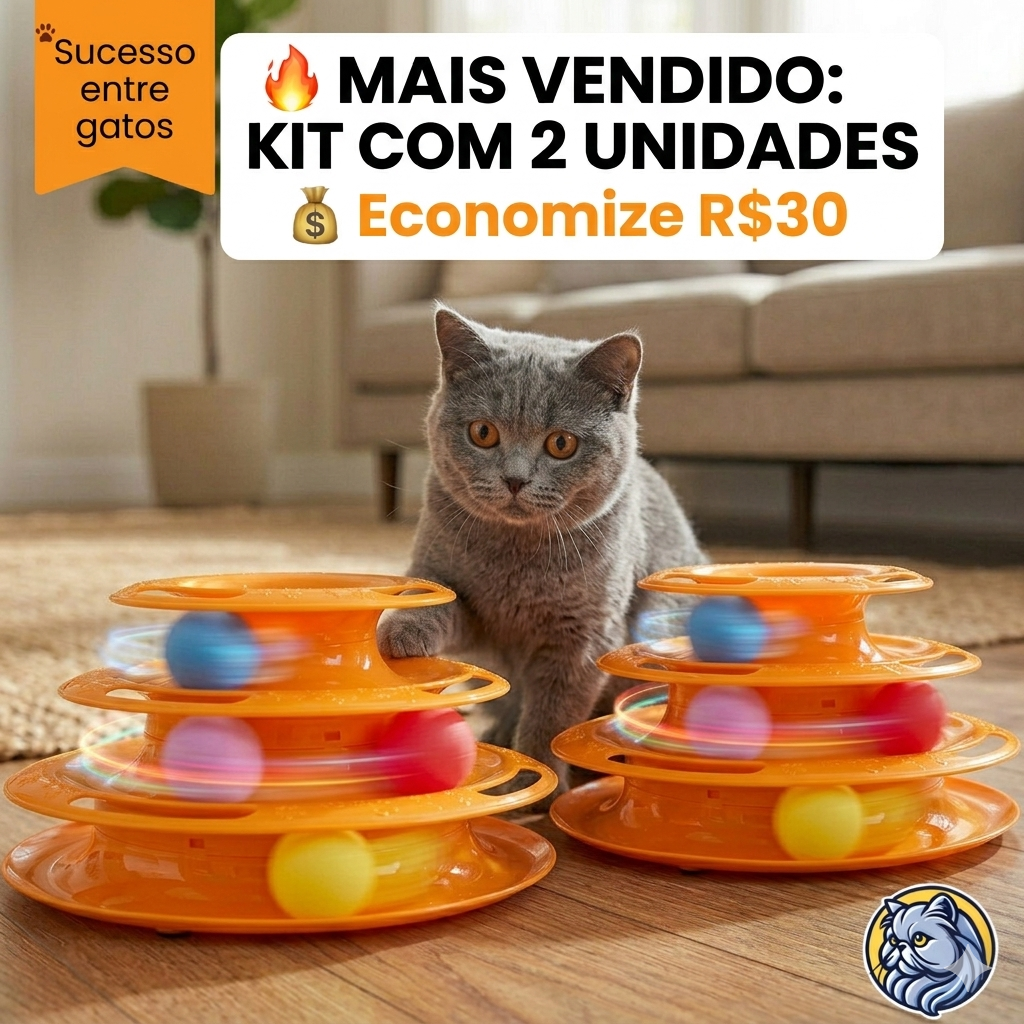 Torre Interativa de Bolinhas | Acabe com o tédio do seu gato