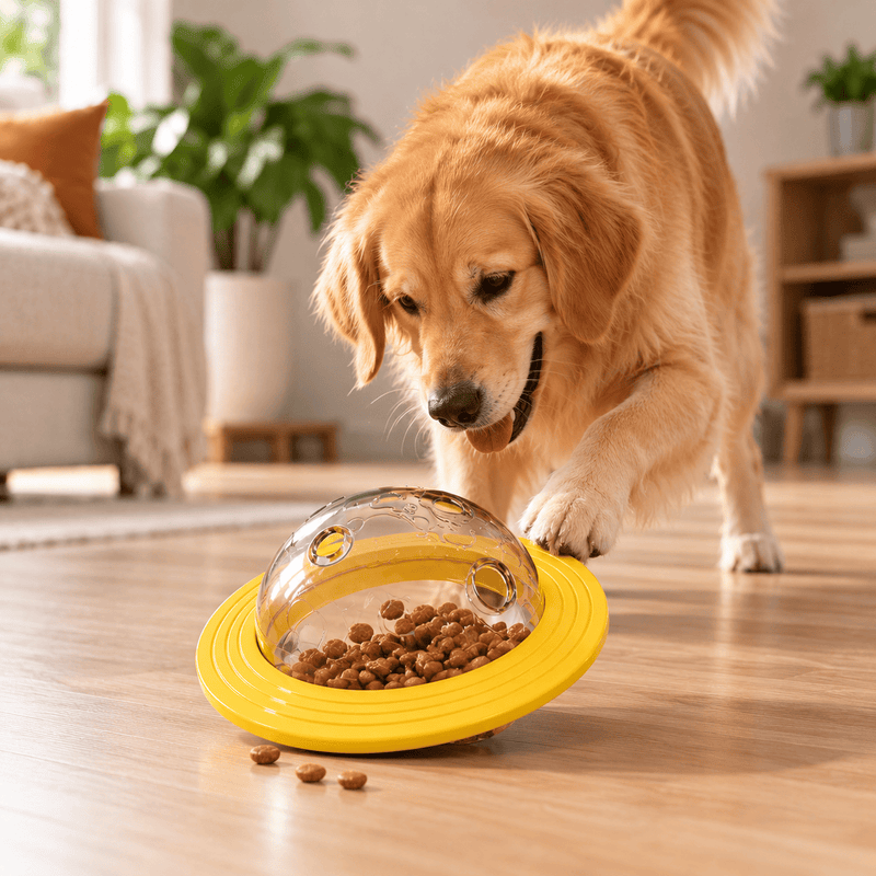 Comedouro Interativo 2 em 1 para Cães – Come Mais Devagar e Depois Brinca