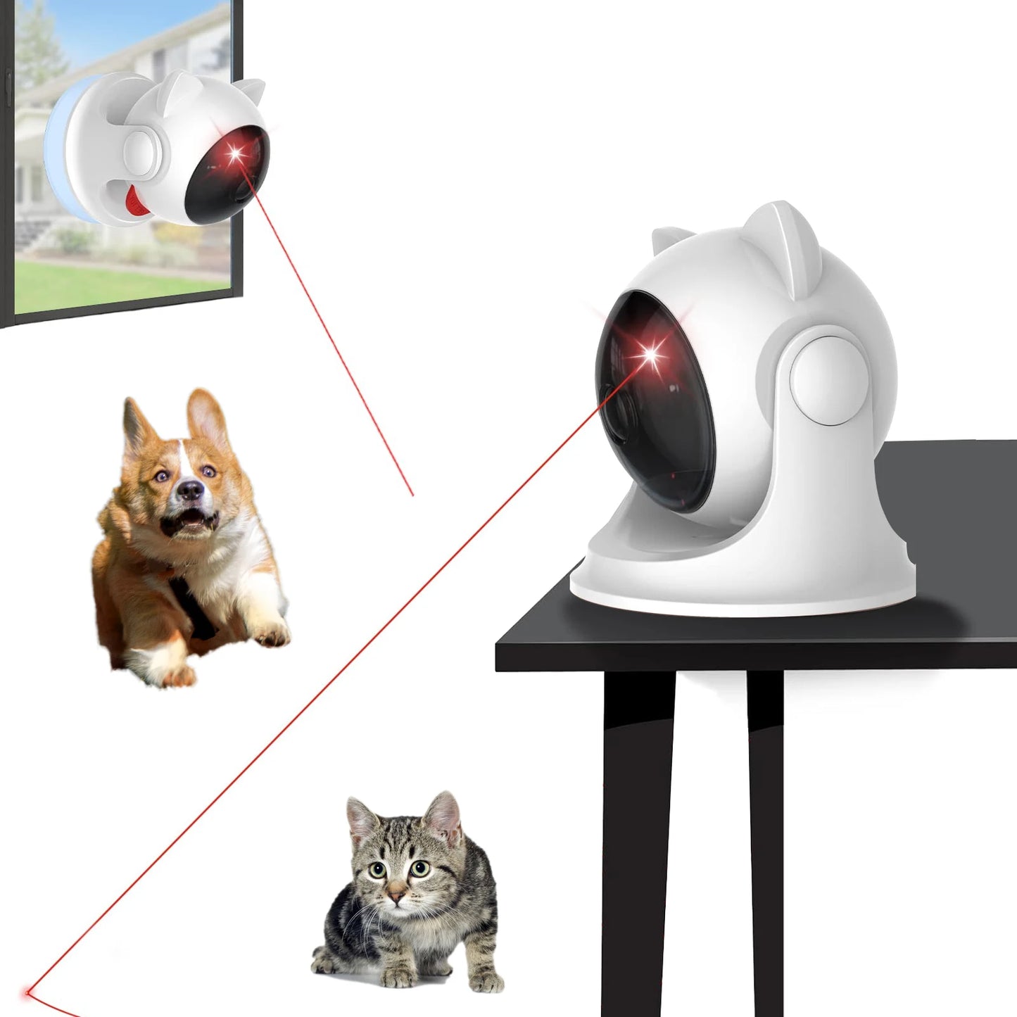 Laser Interativo Automático para Gatos Recarregável com 3 Modos Inteligentes – Dory Pet