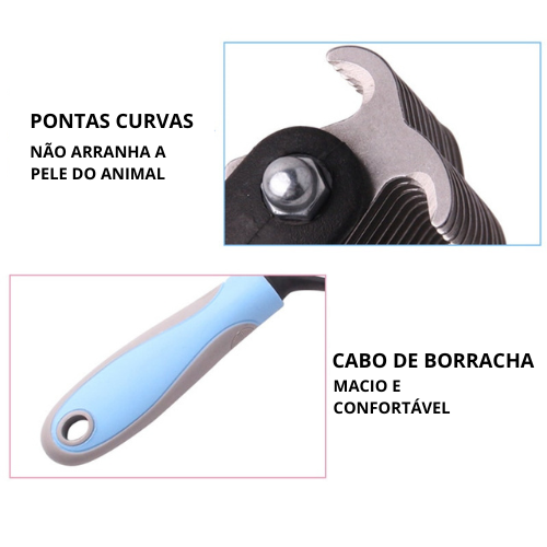 Escova Desemboladora Removedora de Pelos Longos para Cães e Gatos – Dory Pet