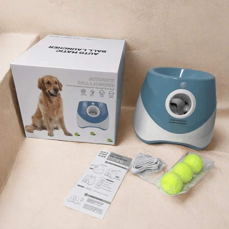 Lançador Automático de Bolinhas para Cães com Catapulta Recarregável com Distância Ajustável – Dory Pet