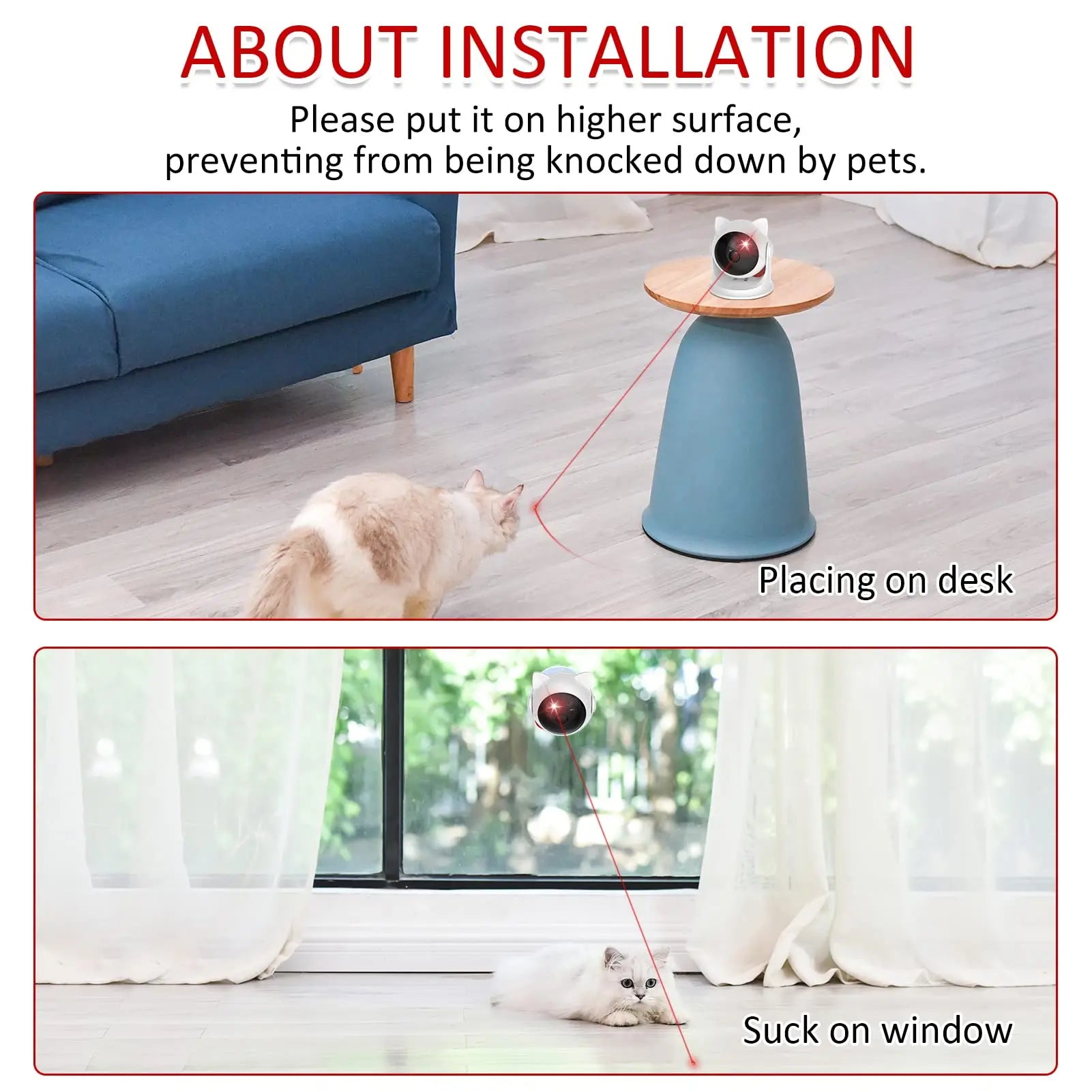 Brinquedo a laser para gatos, movimento recarregável automático, ativado aleatório, brinquedos interativos para gatos internos/cachorro/kittne modo lento e rápido