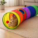 Túnel Interativo Colorido Para Gatos e Pets