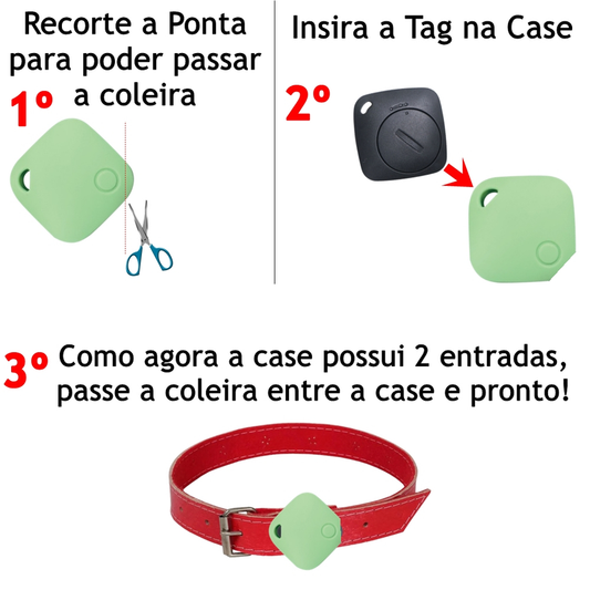 Rastreador Pet com Localização Global – Compatível com iPhone e Android