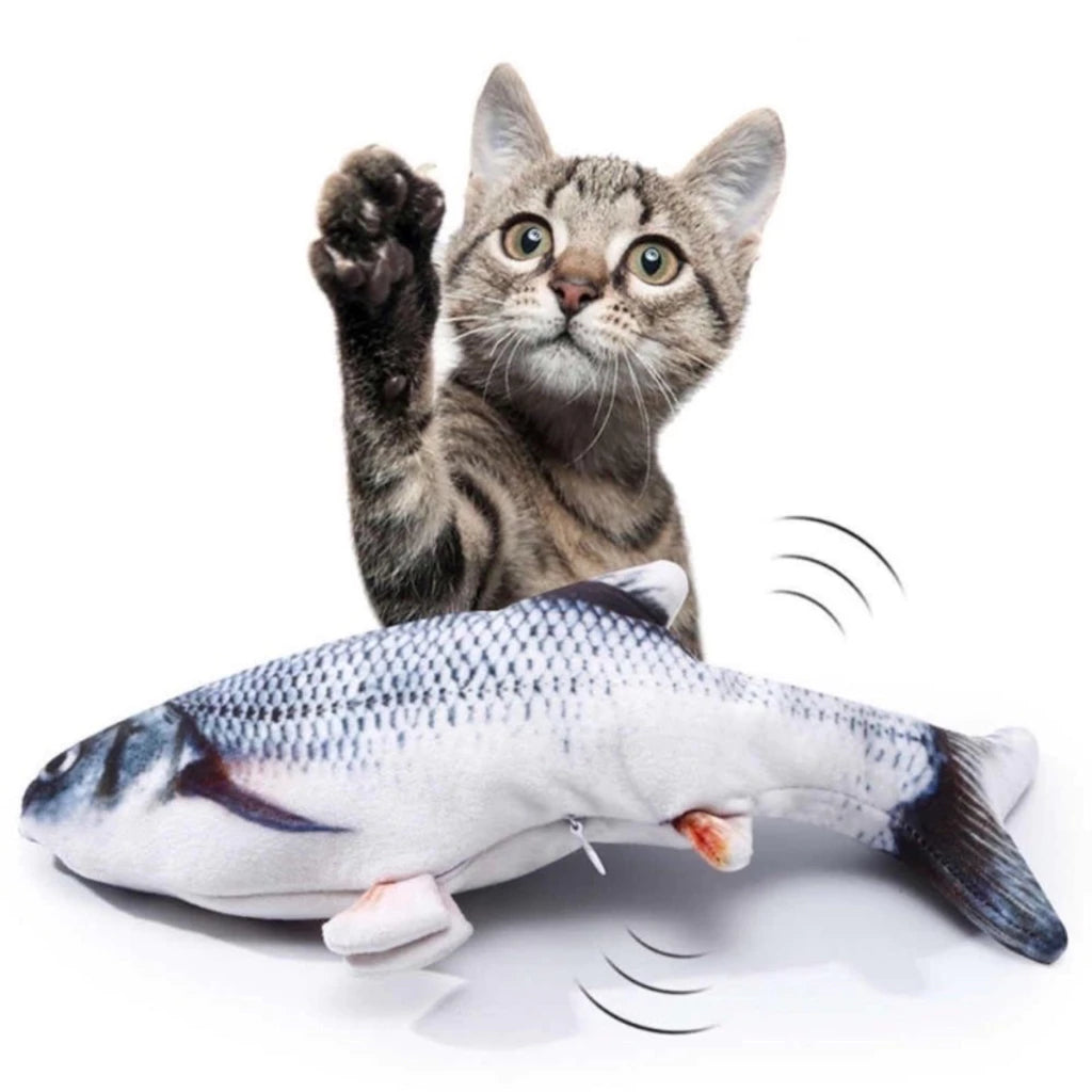 Brinquedo Peixe Elétrico Interativo Recarregável para Gatos – Dory Pet