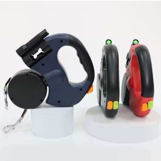 Retráctil Roleta Automática Dupla De Tração 3 Metros Com Botão De Controle Para Regulagem Pet Cachorro Passeio Linha