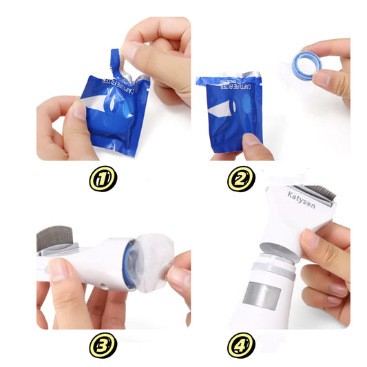 Pente Removedor Elétrico Antipulgas Bivolt com Luz UV Segura – Dory Pet