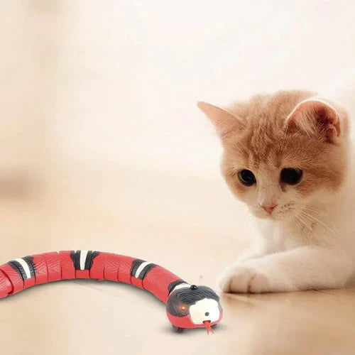 Cobra Inteligente Interativa para Gatos – Brinquedo Recarregável com Movimento Automático