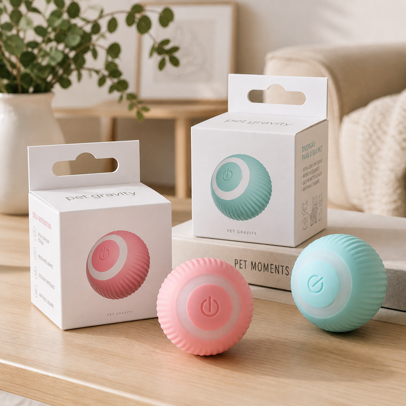 Bola Inteligente para Pets com Movimento Automático e Estímulo Mental Diário