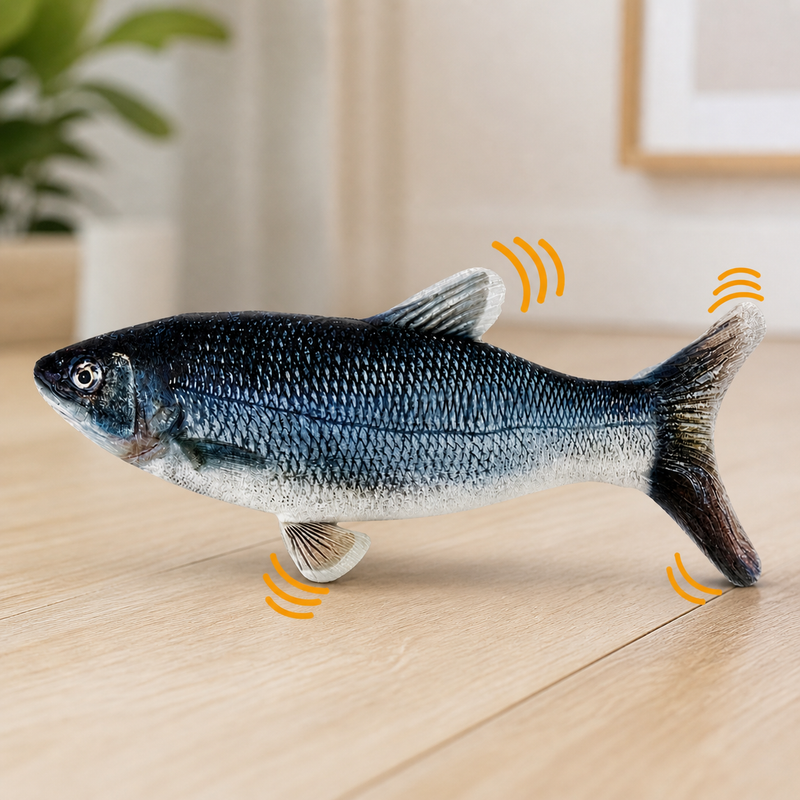 Brinquedo Peixe Interativo Para Gatos Recarregável