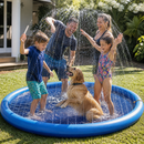 Piscina Inflável para Cachorro com Chafariz