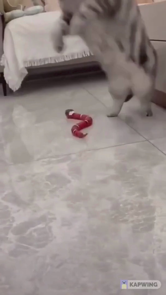 Cobra Inteligente Interativa para Gatos – Brinquedo Recarregável com Movimento Automático