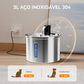3l Fonte De Água De Aço Inoxidável Para Gatos E Cãe Newpet- Bivolt