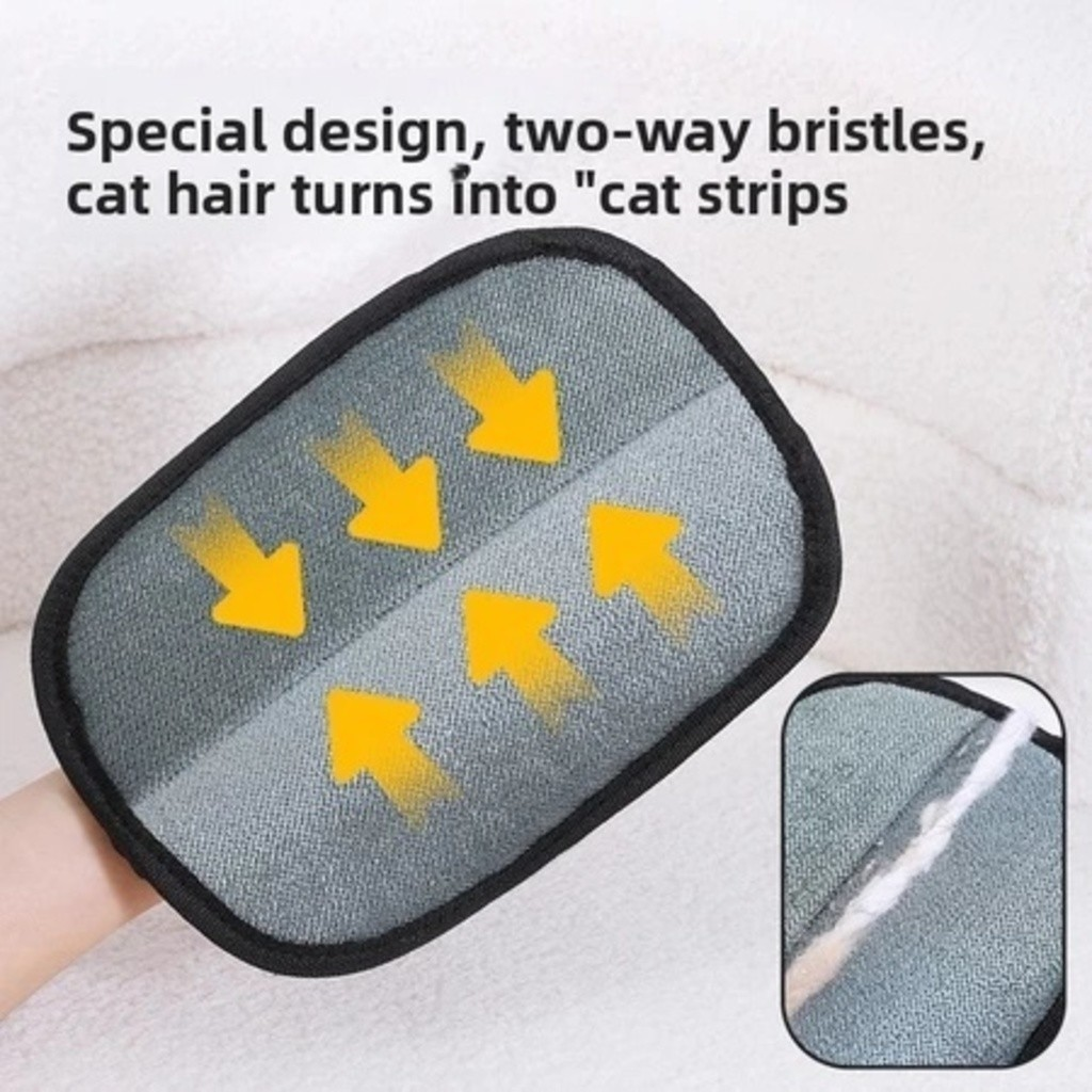 Removedor de pelos de pet; luvas para remoção de pelos com eletricidade estática; escova dupla face; escova para